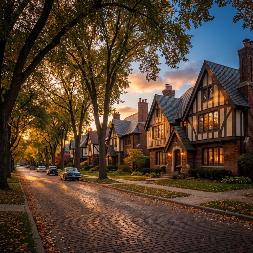 People walking on the path around Wood Lake Nature Center in Richfield, surrounded by cattails and urban nature.